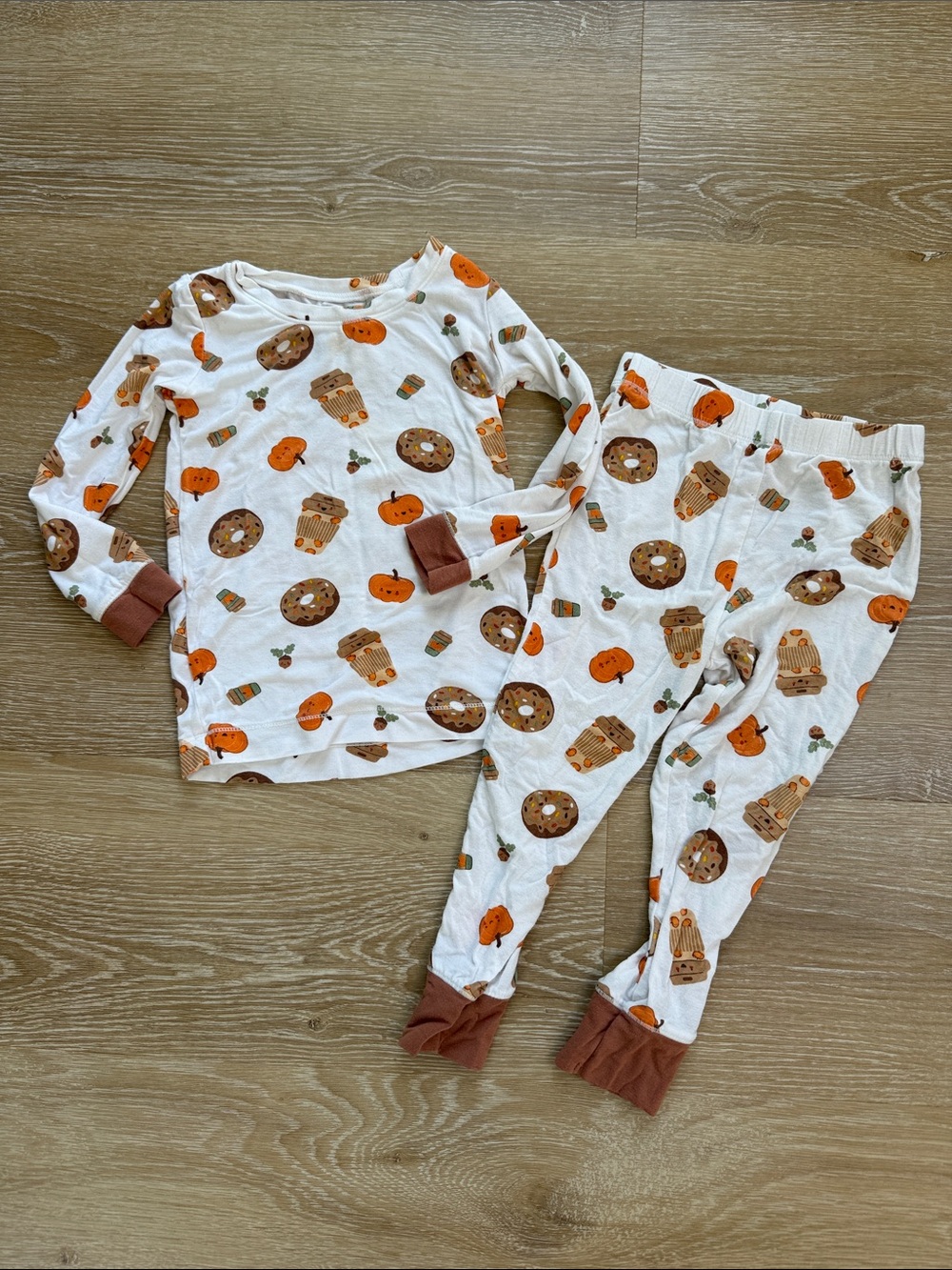 Angel Dear Pumpkin Spice Donut Pajama Set 2T